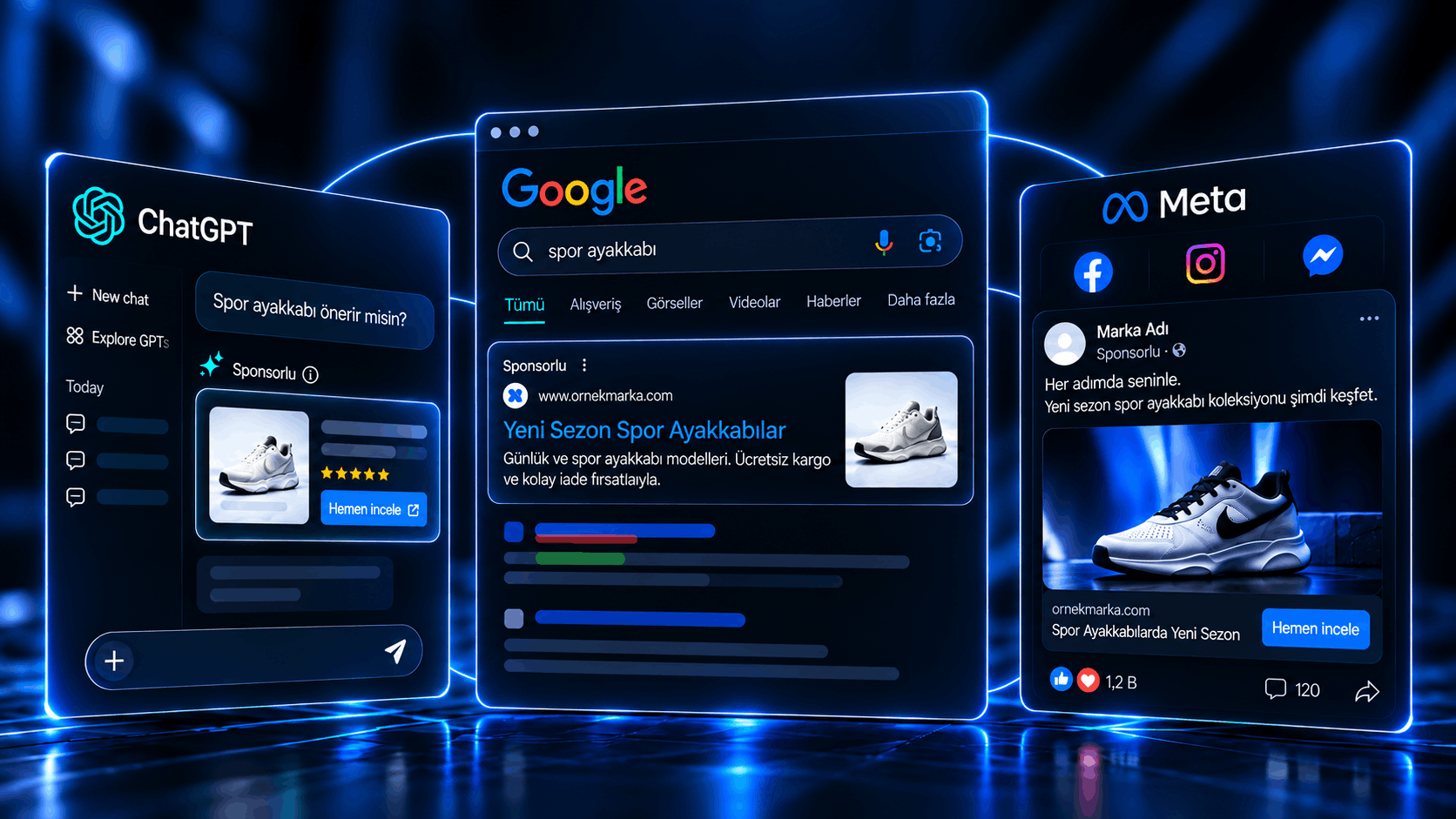 OpenAI Ads, Google Ads ve Meta Ads Arasındaki Farklar: ChatGPT Reklamları Nasıl Çalışır?